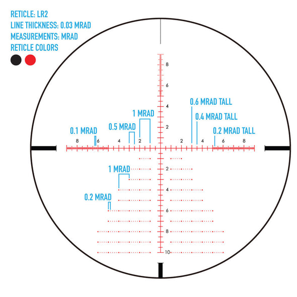 Citadel 3-18x50 LR2 Rifle Scope