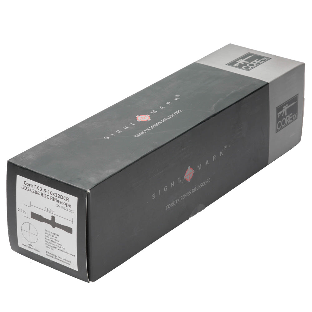 Core TX 2.5-10x32DCR .223/.308 BDC Dual Caliber Riflescope