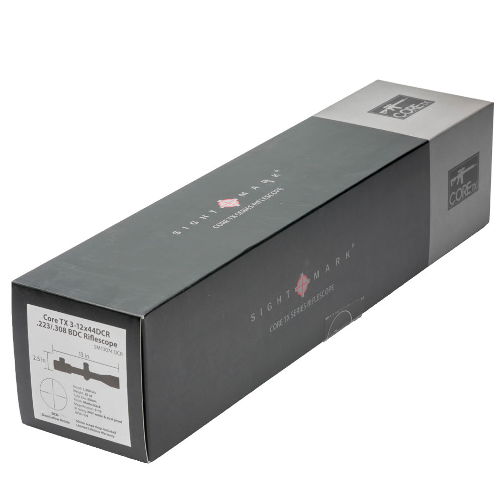 Core TX 3-12x44DCR .223/.308 BDC Dual Caliber Riflescope