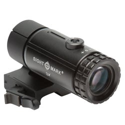 Sightmark T-3 3X magnifier with flip-to-side LQD mount for red dot sight magnification
