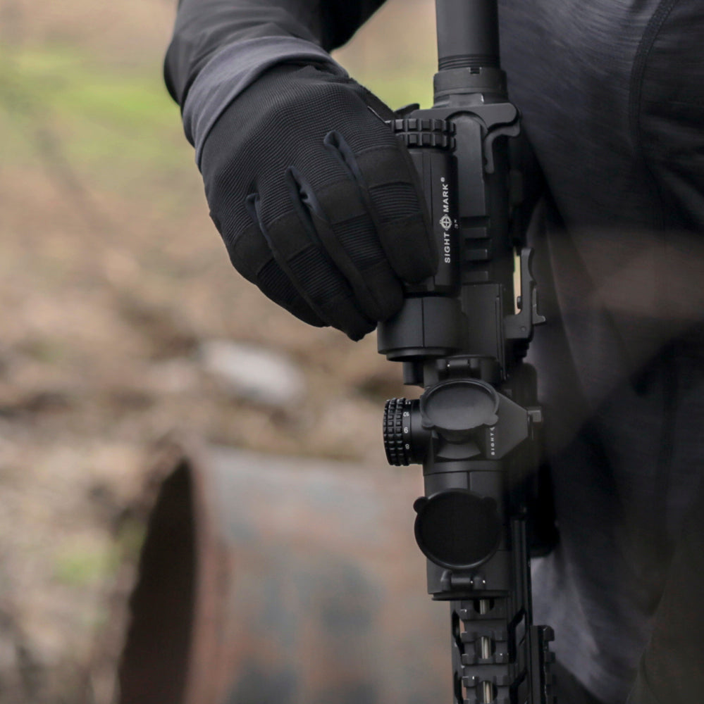 T-3 magnifier in field use demonstrating flip-to-side functionality for tactical shooting
